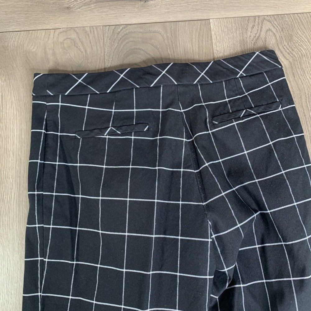 Investments Dress Pants Womens 12 Black White Stripes Hidden Zip Button Close - Picture 5 of 9
